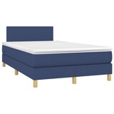 thumbnail of vidaXL Boxspringbett mit Matratze & LED Blau 120x200 cm Stoff