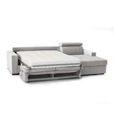 thumbnail of Dmora Divano Letto Alberta, Divano ad angolo, 100% Made in Italy, Sofà con apertura girevole, con Penisola contenitore Destra, Cm 280x95h85, Grigio