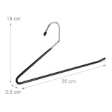 thumbnail of Relaxdays Hosenbügel 20er Set, rutschfest, Kleiderbügel für Hosen, gummiert aus Metall, platzsparend, 18 cm, schwarz