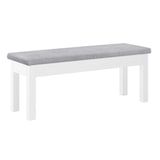 thumbnail of Sitzbank Küchenbank Kiefer weiß massiv Holzbank Polsterbank 120x40, grau 90.71-39WP21