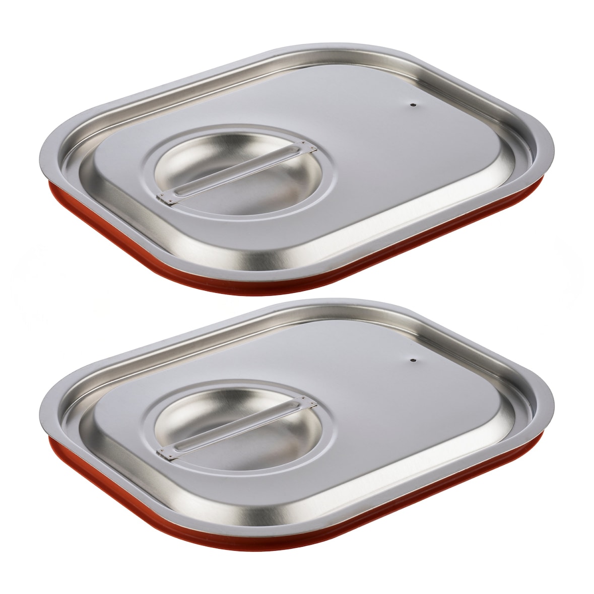 APS GN 1/2 transportdeksel, set van 2, roestvrij staal, met siliconenafdichting