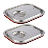 thumbnail of APS GN 1/2 transportdeksel, set van 2, roestvrij staal, met siliconenafdichting