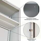 thumbnail of PROREGAL Stahlschrank BEE mit 9 lackierten Fachböden | HxBxT 195x92x60cm | Grau-Grau | Werkstattschrank Werkzeugschrank Aktenschrank Universalschrank