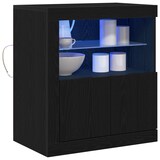 thumbnail of vidaXL Sideboard mit LED-Leuchten Schwarz Eiche 60,5x37x67 cm