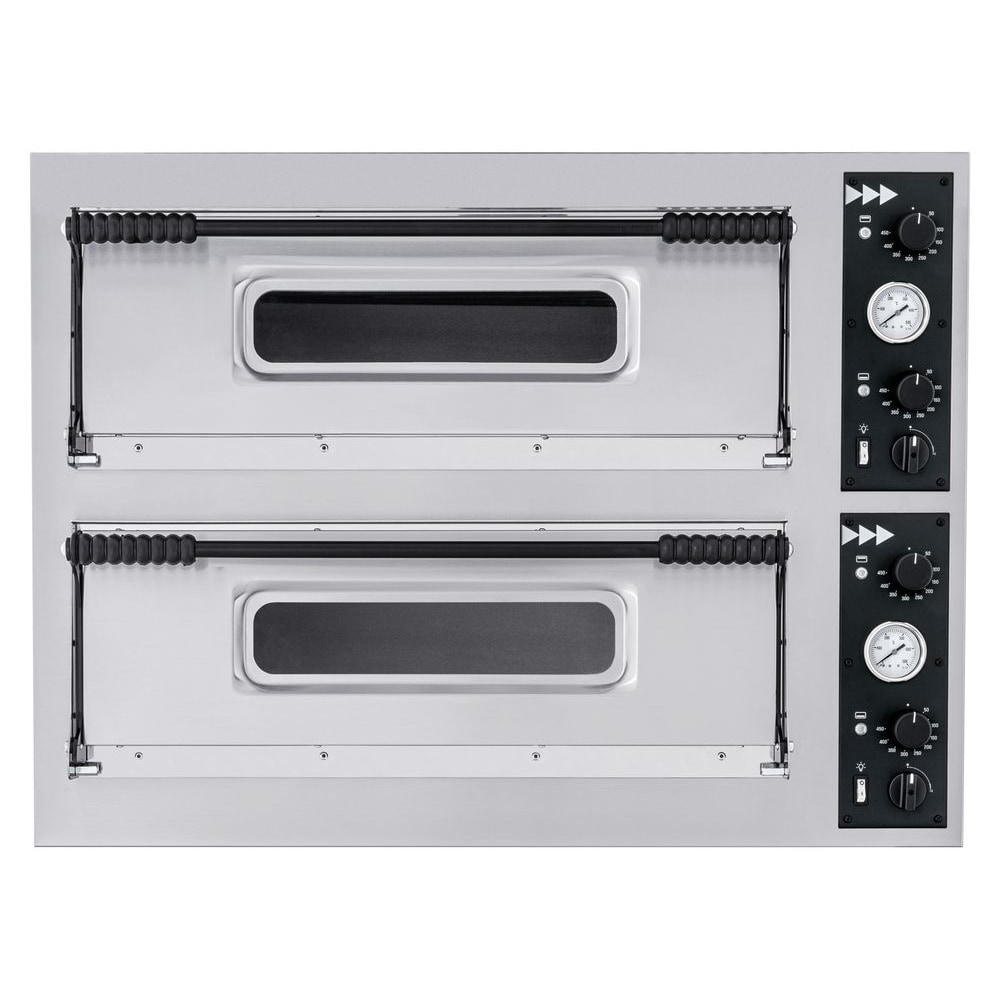 HENDI Pizzaofen BASIC XXL 66, 2 Kammern, 400V/18000W, 1365x955x(H)745mm