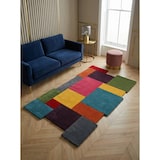 thumbnail of Handgetufteter Wollteppich `Thames Eva` - Geometrisch & Modern. Farbe: Multi, 150x240 cm | Kadima Design