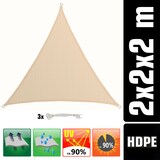 thumbnail of Toldo UV HDPE 2x2x2 Vela de Protección Solar Triangular Techo Jardín Beige