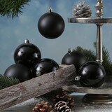 thumbnail of Weihnachtskugeln bruchfest 8cm Christbaumkugeln schwarz 6 Stück