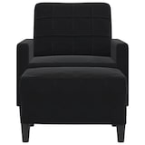 thumbnail of vidaXL Sessel mit Hocker Schwarz 60 cm Samt