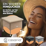thumbnail of CASARIA® Polyrattan Beistelltisch 50x50x45cm Beige Grau