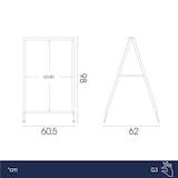 thumbnail of Danieli - Espositore da Terra a Cavalletto Bifacciale in Metallo 60x90 cm - Espositore per esterni per Avvisi e Poster