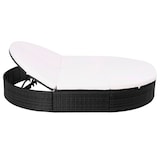 thumbnail of vidaXL Outdoor-Lounge-Bett mit Polster Poly Rattan Schwarz