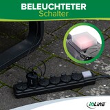 thumbnail of InLine® Outdoor-Steckdosenleiste, 6-fach Schutzkontakt, IP44, mit Schalter, 10m