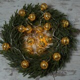 thumbnail of LED Lichterkette 20 Kugeln Metallbälle orientalisch marokkanisch gold