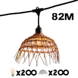 thumbnail of Lumisky Luzes de corda conectáveis HAWAI 200xE27 82M Polirratã 82M Castanho