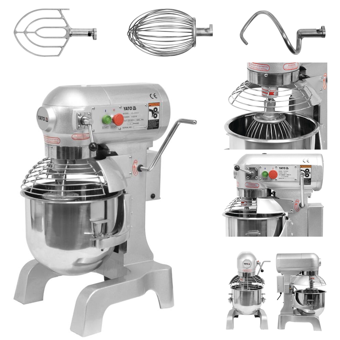 Gastro Küchenmaschine, Knetmaschine, Teigmaschine, 30L, Planetenrührmaschine