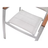 thumbnail of METRO PROFESSIONAL stapelstoel met armleuningen Lynx, aluminium/synthetische stof, zilver