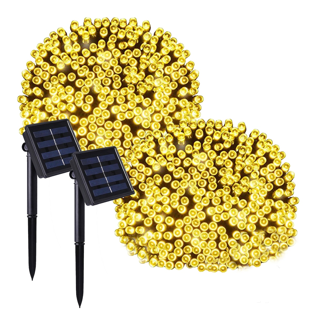 Lumisky 2 Guirlandes solaire YOGY SOLAR WARM 200 LED 16.3M Plastique Noir