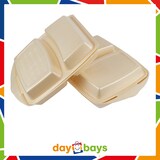 thumbnail of DayBays 2400 Stk. Dinner-Box 2 teilig 220x285x75 mm Champagner laminiert