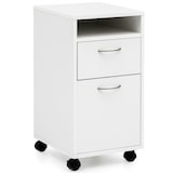 thumbnail of Rollcontainer WL5.901 Weiß 33x63x38 cm Schreibtisch-Unterschrank Holz, Roll-Kommode Modern, Bürocontainer Schubladenschrank mit Tür, Kleiner