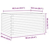 thumbnail of vidaXL Pflanzkübel 90x60x46 cm Massivholz Kiefer