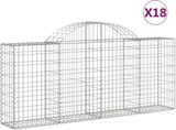 thumbnail of vidaXL Gabionen mit Hochbogen 18 Stk. 200x30x80/100cm Verzinktes Eisen