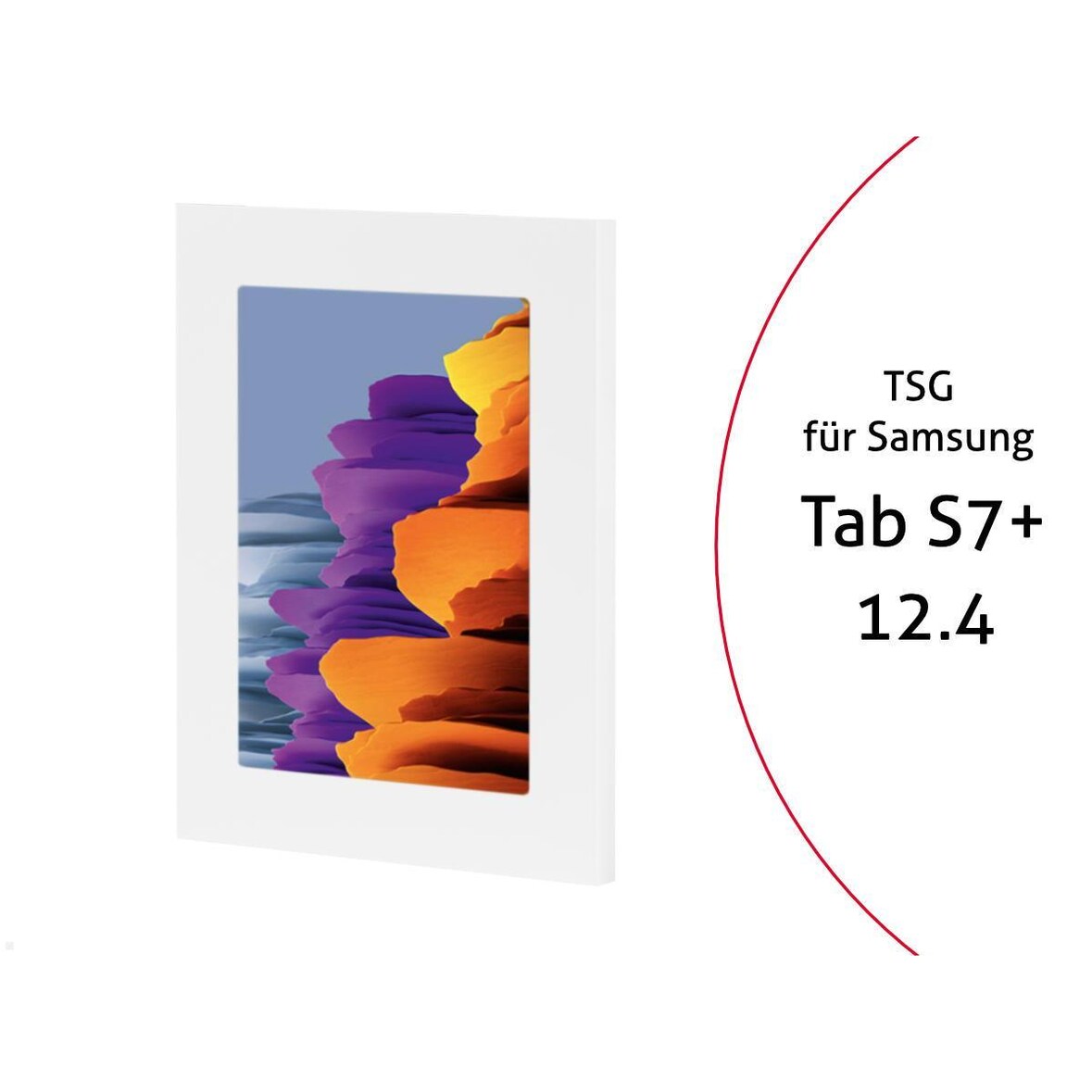 TabLines TSG076W Tablet Schutzgehäuse für Samsung Tab S7+ 12.4, weiß
