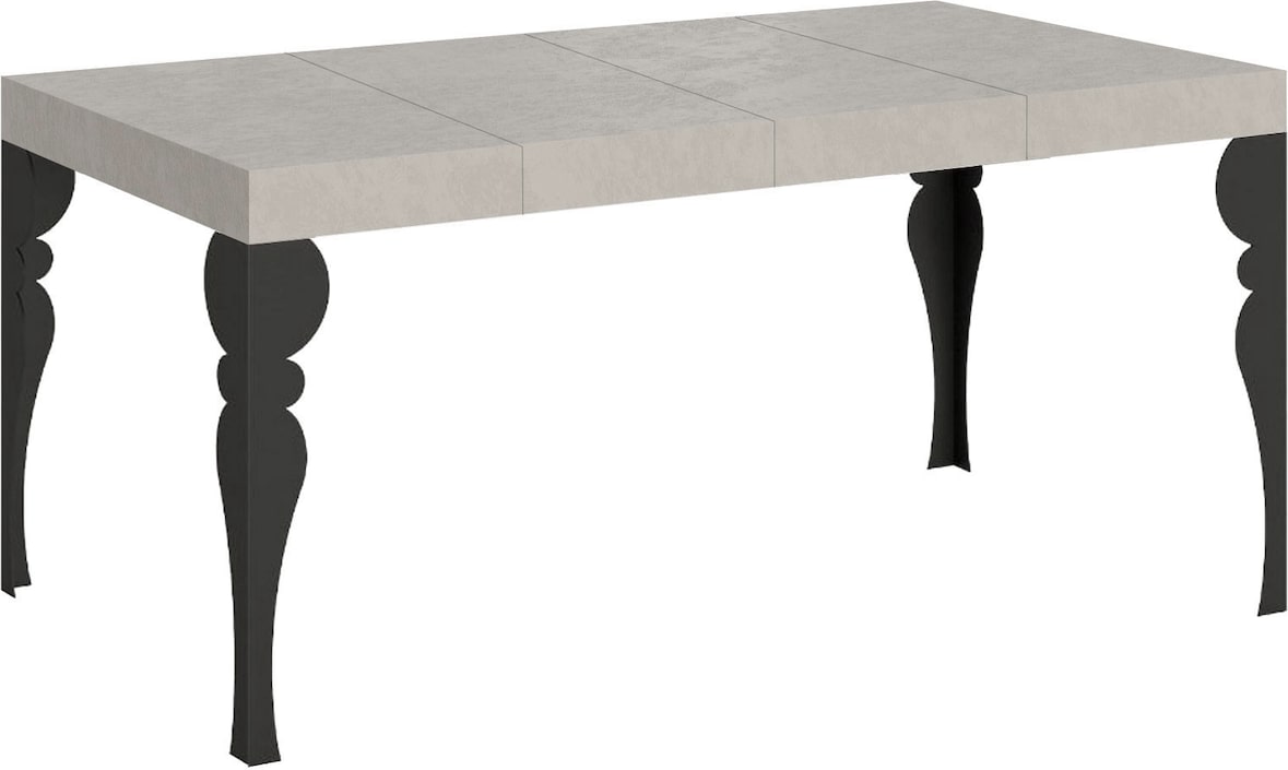 Paxon Premium Cashmere Ausziehtisch 140/400x90 cm mit anthrazitfarbenen Beinen