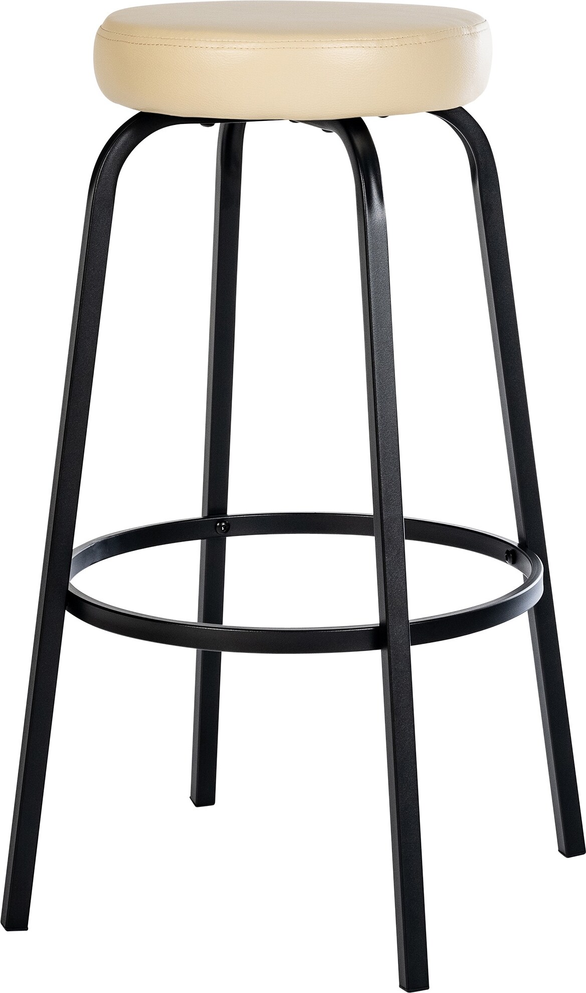 DELUKE® Barhocker KOELN - Creme, Kunstleder | Barhocker ohne Lehne Barstuhl Tresenhocker Tresenstuhl Kneipenhocker Kneipenstuhl
