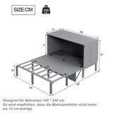 thumbnail of Vertikales Klappbett 140x200 mit Lattenrost, platzsparendes Wandbett, Hochschrank-Design, multifunktional, robust, einfach bedienbar, Grau