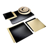 thumbnail of ECOLOMIQUE - 50 Pcs - Plaque carton rectangulaire or/noir - 20 x 30 cm, double face - ECO209POR2030