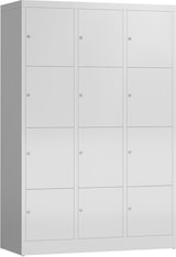 thumbnail of Schließfachschrank Fächerschrank 12 Fächer 1800 x 1200 x 500mm Spind lichtgrau X-523430
