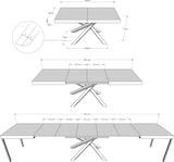 thumbnail of Ausziehbarer Tisch 90x160/420 cm Volantis Cemento Anthrazit Gestell