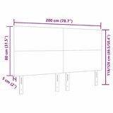 thumbnail of vidaXL LED Kopfteil mit LED-Lichtleisten Creme 200 cm Polyester