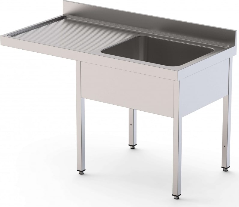 Fregadero con bastidor con hueco lavavajillas cuba derecha 1200x600x850 mm