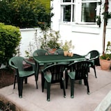 thumbnail of Ensemble de 6 fauteuils Ratak avec table ovale rectangulaire vert Cayman
