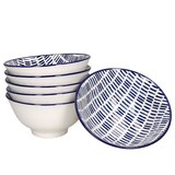 thumbnail of 6er Set Müslischale Jail Blau Weiß - 89987