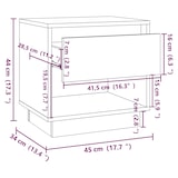 thumbnail of vidaXL Nachttisch Weiß 45x34x44 cm Holzwerkstoff