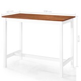 thumbnail of vidaXL Bartisch mit Stühlen 5-tlg. Massivholz Braun und Weiß