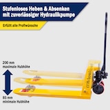 thumbnail of Handhubwagen 2500kg Gabelhubwagen Hubwagen Palettenwagen PU Tandem Hartgummi NEU