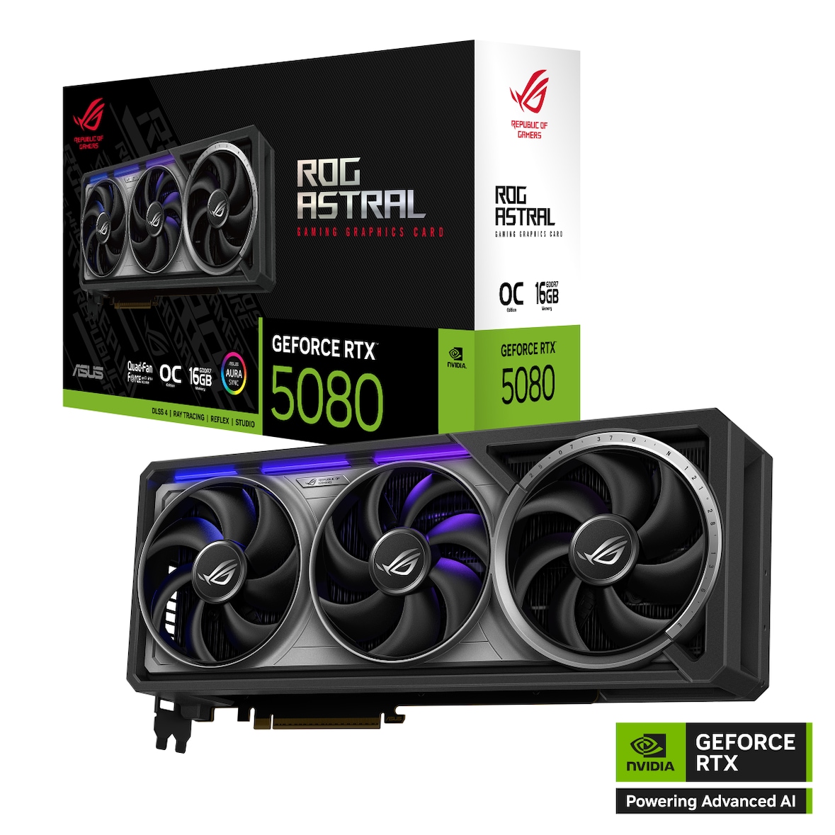 ASUS ROG Astral GeForce RTX 5080 16GB GDDR7 OC Edition Gaming Grafikkarte