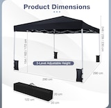 thumbnail of COSTWAY Gazebo 3x3m pop-up, altura ajustável, hidrorrepelente, UV 50+, com bolsa e 4 sacos areia