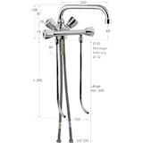 thumbnail of Bierthekenarmatur mit Schwenkauslauf - 2 Unterspühlrohre