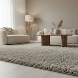 thumbnail of Hochflorteppich Shaggy Einfarbig Weich Flauschig Waschbar Strapazierfähig Schlafzimmer Esszimmer Natur 80x150 cm – SPREE von Kadima Design