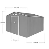 thumbnail of HATTORO S300 gereedschapsschuur tuinhuis schuur 15 m³ lichtgrijs