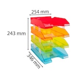 thumbnail of Exacompta - Réf. 113299SETD - Set de 4 corbeilles à courrier COMBO MIDI - 34,6x25,4x24,3 cm - pour format A4+ - Couleurs assorties