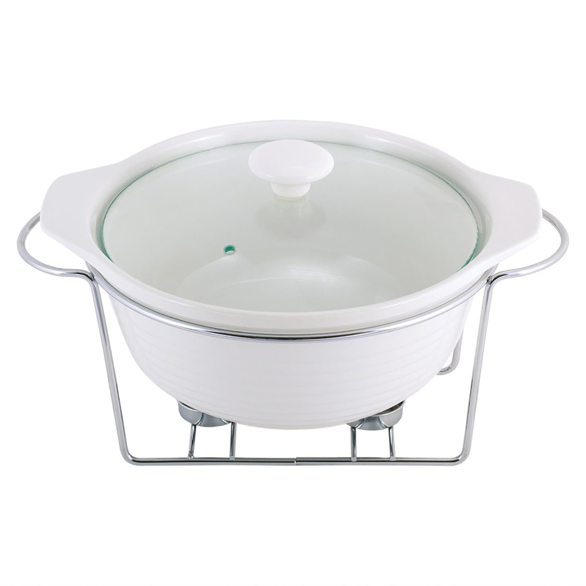 Speisewärmer aus Keramik 2,3 L Chafing Dish Buffet-Set Keramik-Chafer Buffetwärmer Warmhaltebehälter