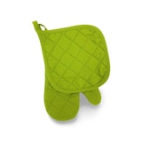 thumbnail of Ensemble gant de cuisine + manique rembourrés, vert, 100% coton
