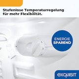 thumbnail of Exquisit Vollraumkühlschrank 75 Liter, Freistehend, Kühlschrank klein und kompakt, 45cm Breit, LED-Innenbeleuchtung, KS585-V-091E inoxlook