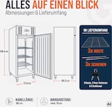 thumbnail of GastroHero Gastronomie Kühlschrank ECO 650 GN 2/1 – 605 Liter Volumen, Edelstahlgehäuse, 3 höhenverstellbare Böden, abschließbar